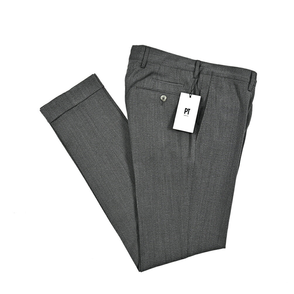 SALE｜PT TORINO SUPERSLIM FIT ストレッチウール ノータックスラックス / PT01