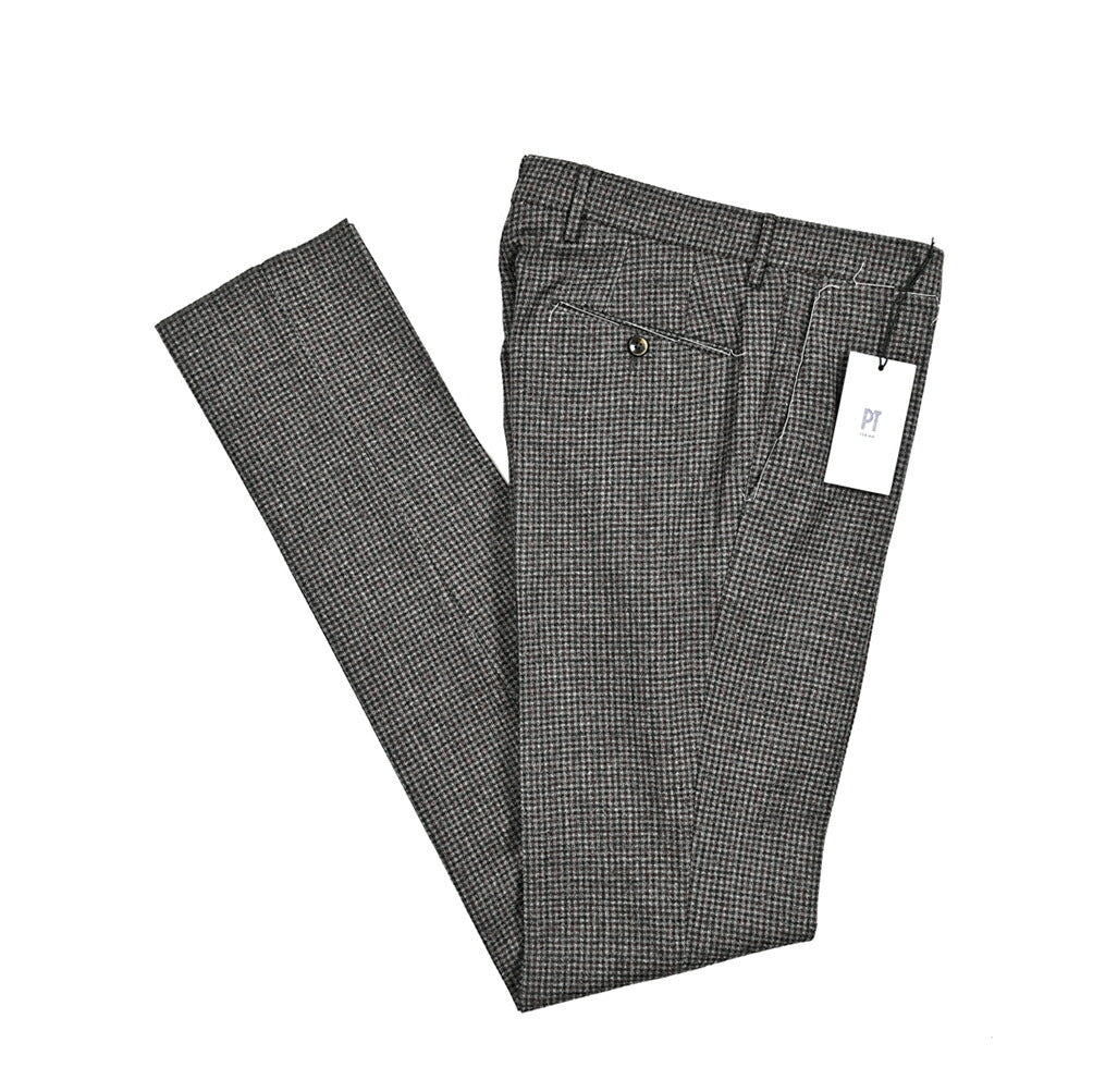 SALE｜PT TORINO SUPERSLIM FIT ウールフランネル ノータックスラックス / PT01