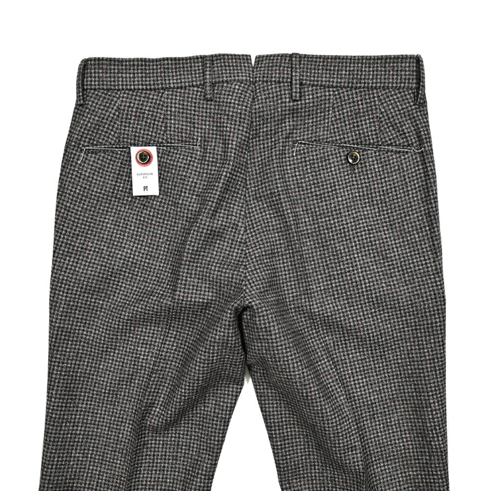 SALE｜PT TORINO SUPERSLIM FIT ウールフランネル ノータックスラックス / PT01