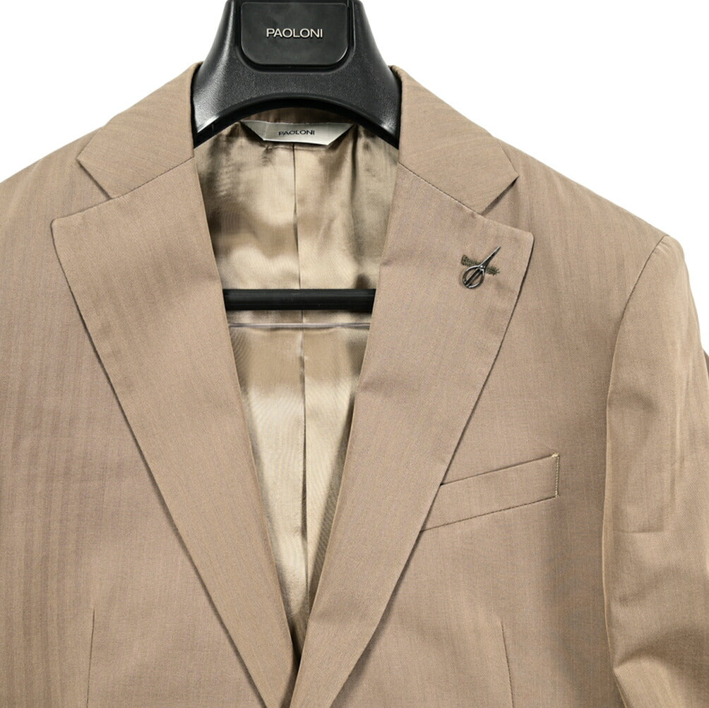 SALE｜PAOLONI コットンウール 2Bシングルテーラードスーツ