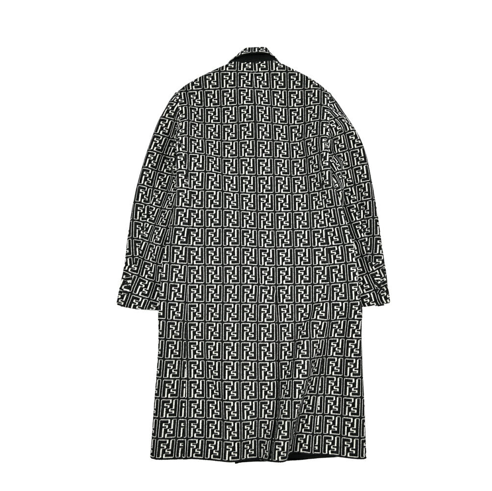 FENDI ウールシルク ダブルチェスターコート(モノグラム)