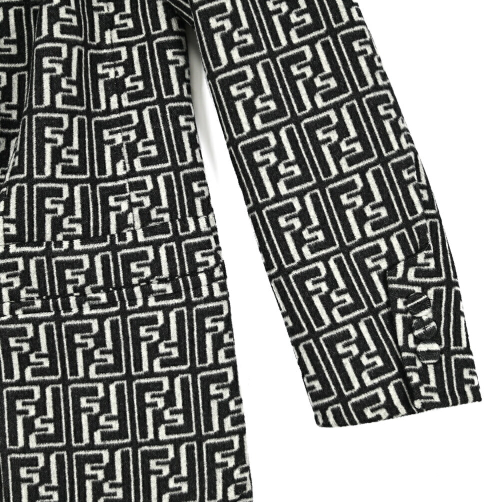 FENDI ウールシルク ダブルチェスターコート(モノグラム)