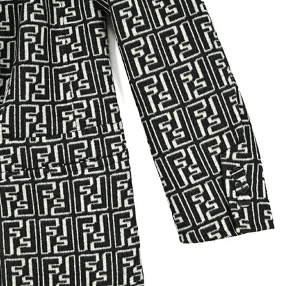 FENDI ウールシルク ダブルチェスターコート(モノグラム)
