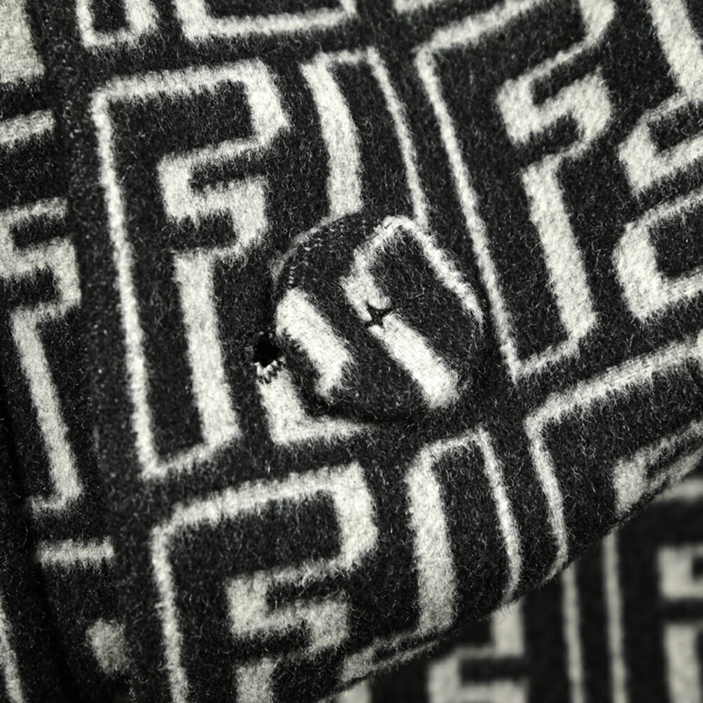 FENDI ウールシルク ダブルチェスターコート(モノグラム)
