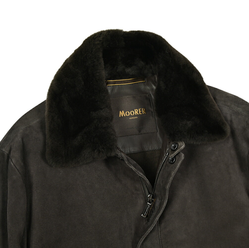 MOORER "ANFOSSI-UR" スエードレザー 中綿フライトジャケット