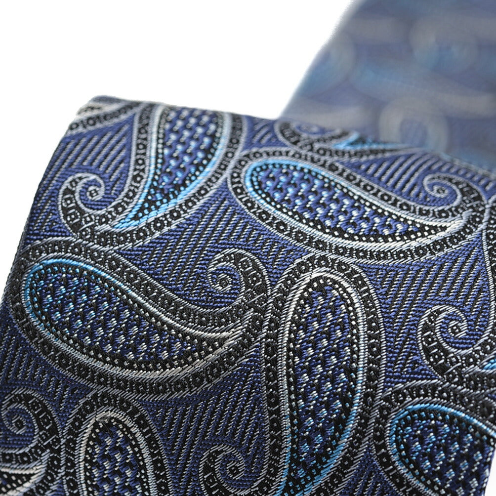 ETRO シルク100% ペイズリー柄ネクタイ