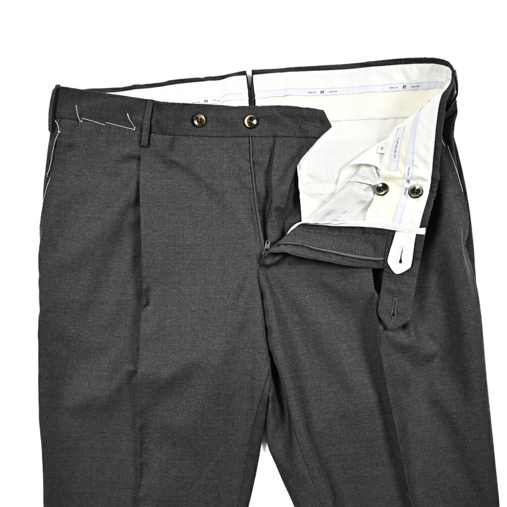 SALE｜PT TORINO "SUPERSLIM FIT" ストレッチウール ワンタックスラックス