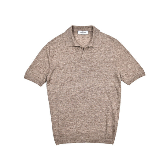 SALE｜GRAN SASSO リネン100% スキッパーポロ