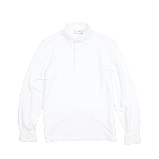 SALE｜GRAN SASSO コットン100% 長袖鹿の子ポロシャツ