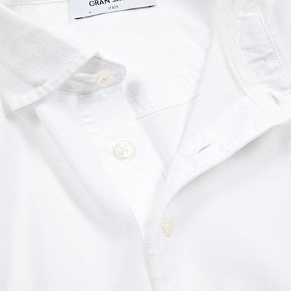 SALE｜GRAN SASSO コットン100% 長袖鹿の子ポロシャツ