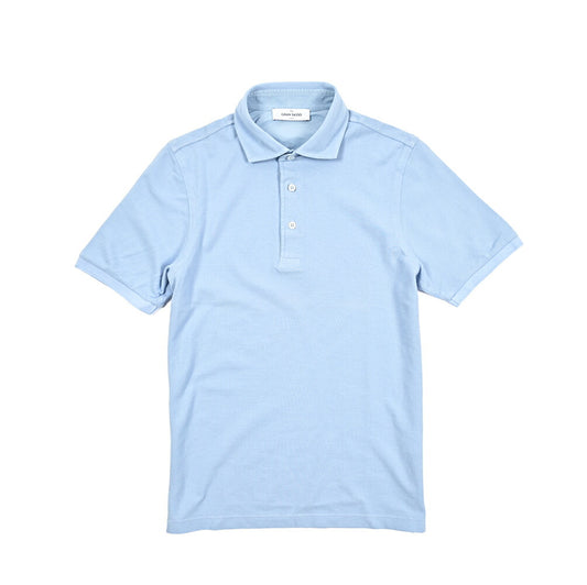 SALE｜GRAN SASSO コットン100% 鹿の子ポロシャツ (製品染め)