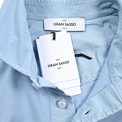 SALE｜GRAN SASSO コットン100% 鹿の子ポロシャツ (製品染め)