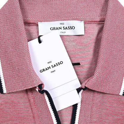 SALE｜GRAN SASSO コットン100% 鹿の子スキッパーポロ