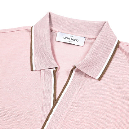 SALE｜GRAN SASSO コットン100% 鹿の子スキッパーポロ