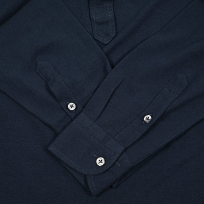 SALE｜GRAN SASSO コットン100% 長袖ジャージーポロシャツ