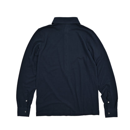 SALE｜GRAN SASSO コットン100% 長袖ジャージーポロシャツ
