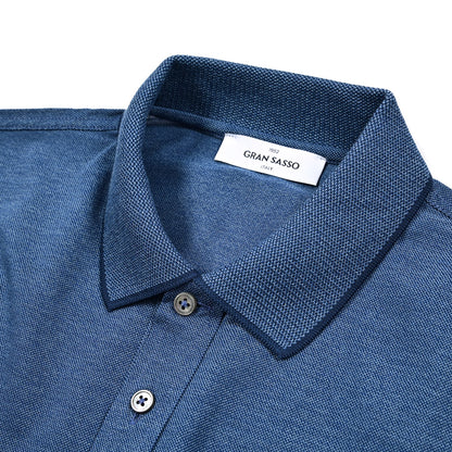 GRAN SASSO コットン100% 鹿の子ポロシャツ