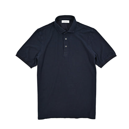 GRAN SASSO コットン100% 鹿の子ポロシャツ (製品染め)