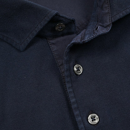GRAN SASSO コットン100% 鹿の子ポロシャツ (製品染め)
