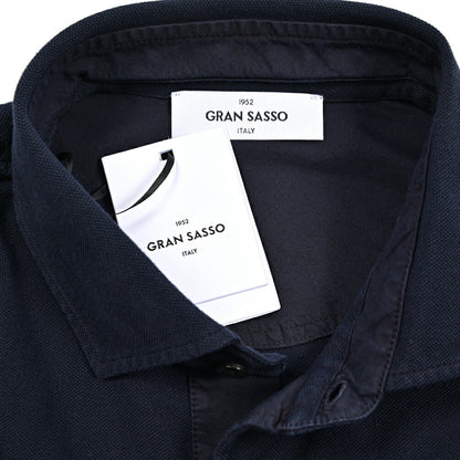 GRAN SASSO コットン100% 鹿の子ポロシャツ (製品染め)