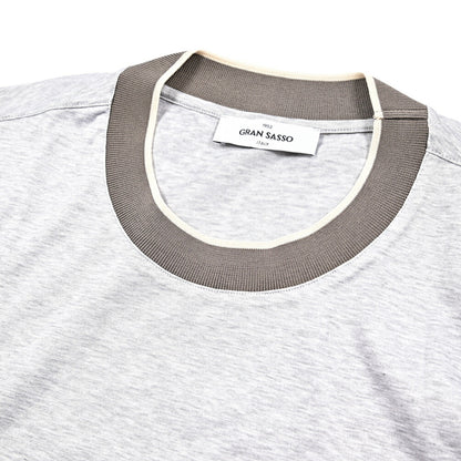 GRAN SASSO コットン100% クルーネック半袖Tシャツ