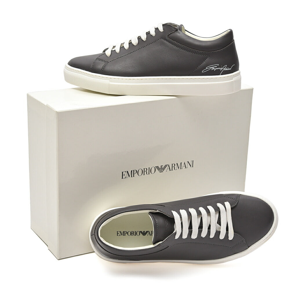 EMPORIO ARMANI カーフレザースニーカー