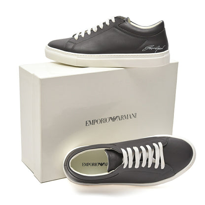 EMPORIO ARMANI カーフレザースニーカー