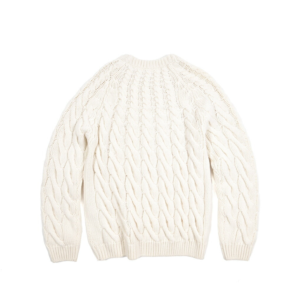 PT TORINO カシミヤ100% ケーブル編みクルーネックニットセーター