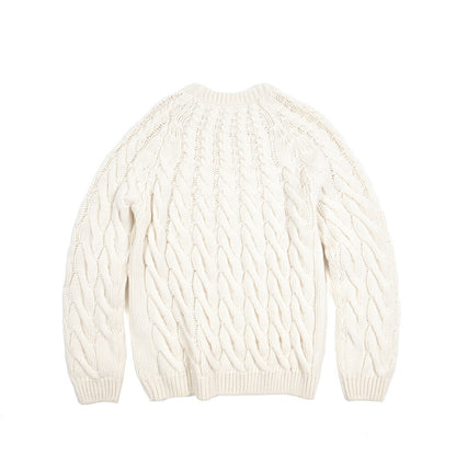 PT TORINO カシミヤ100% ケーブル編みクルーネックニットセーター