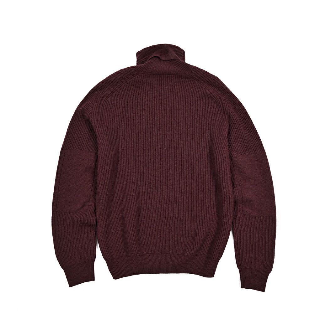 PT TORINO カシミヤ混ウール リブ編みタートルネックニットセーター