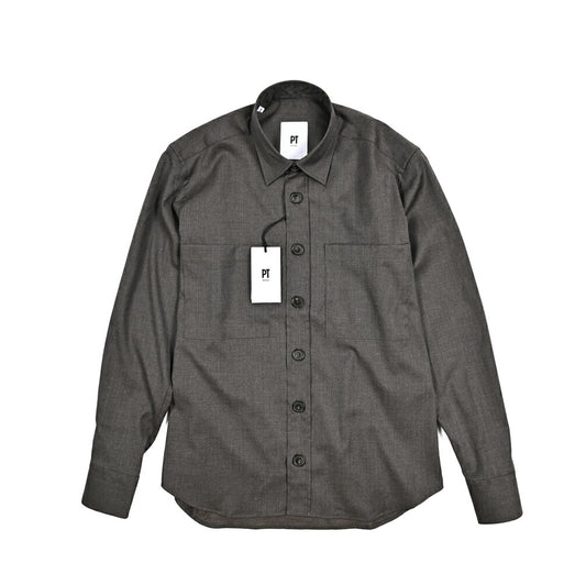 25-26AW PT TORINO レーヨン混ウール ストレッチシャツ
