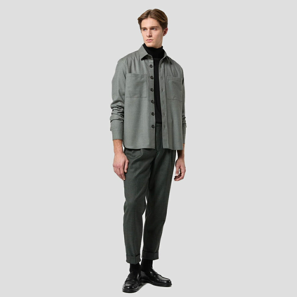 25-26AW PT TORINO レーヨン混ウール ストレッチシャツ