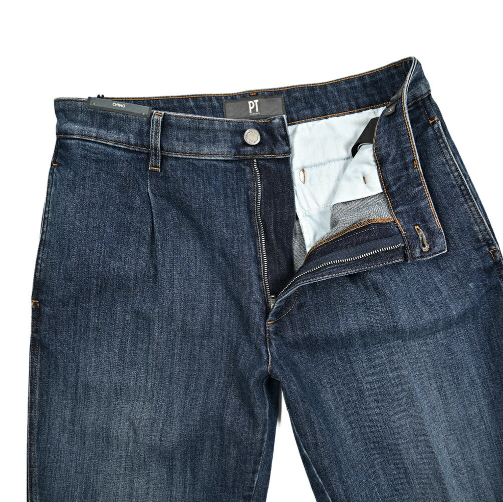 25-26AW PT TORINO "CHINO" LORD カシミヤ混コットン ワンタックデニムスラックス