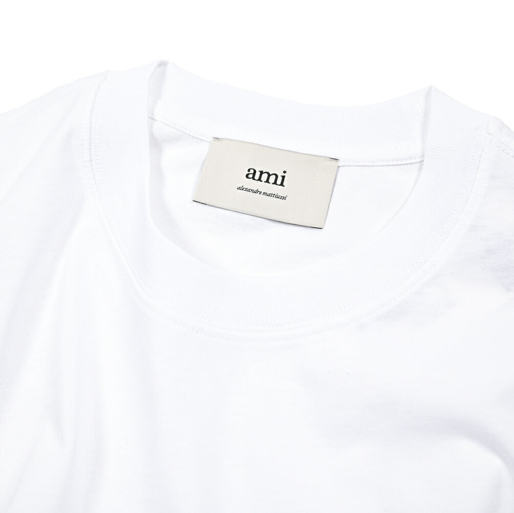 25-26AW AMI PARIS コットン100% ワンポイントロゴTシャツ