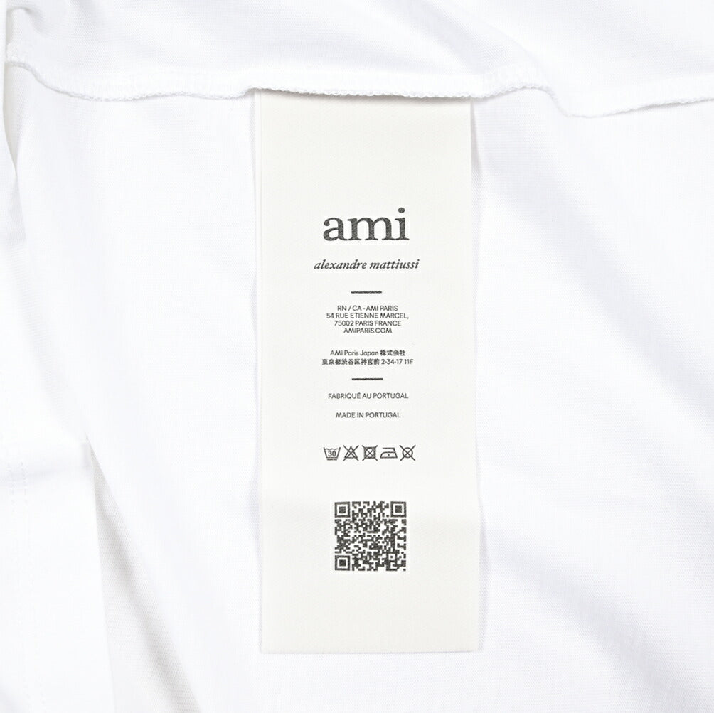 25-26AW AMI PARIS コットン100% ワンポイントロゴTシャツ