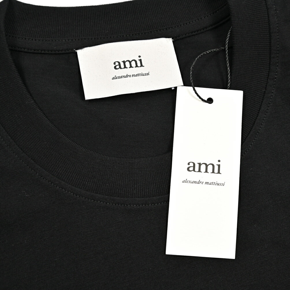 25-26AW AMI PARIS コットン100% ワンポイントロゴTシャツ