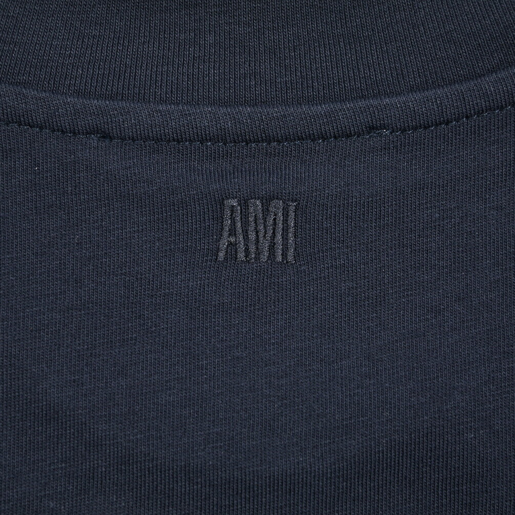 25-26AW AMI PARIS コットン100% ワンポイントロゴTシャツ
