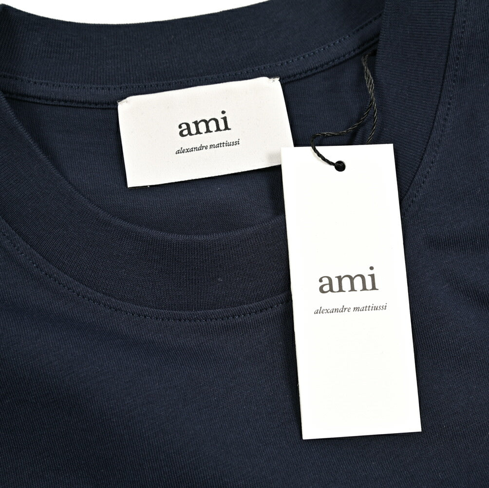 25-26AW AMI PARIS コットン100% ワンポイントロゴTシャツ