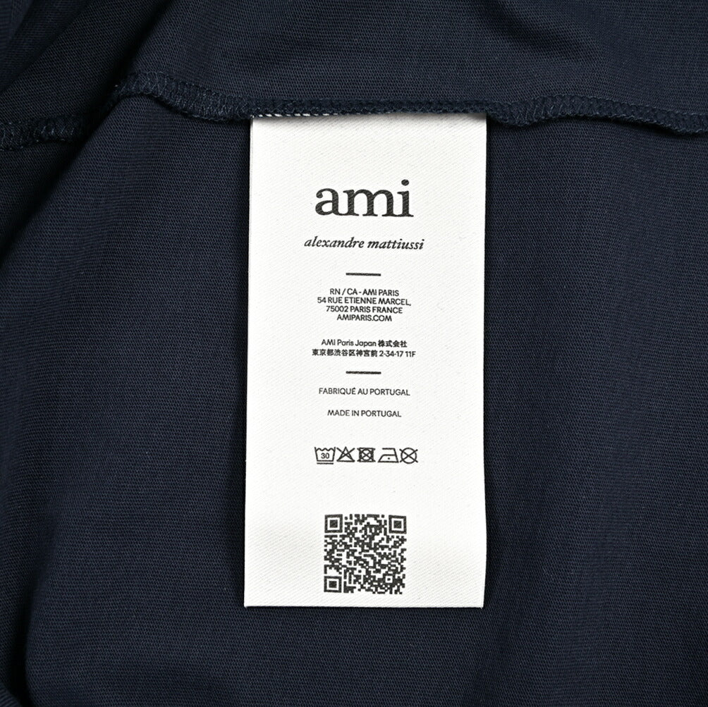 25-26AW AMI PARIS コットン100% ワンポイントロゴTシャツ