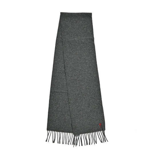 25-26AW AMI PARIS ウール100% ワンポイントロゴマフラー