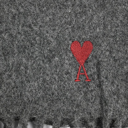 25-26AW AMI PARIS ウール100% ワンポイントロゴマフラー