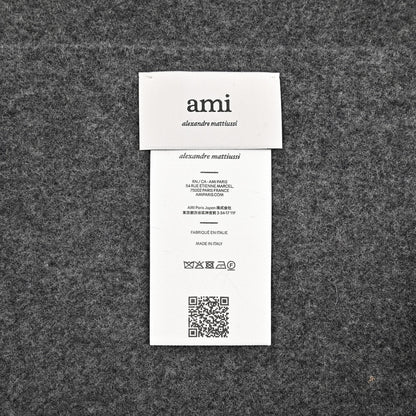25-26AW AMI PARIS ウール100% ワンポイントロゴマフラー