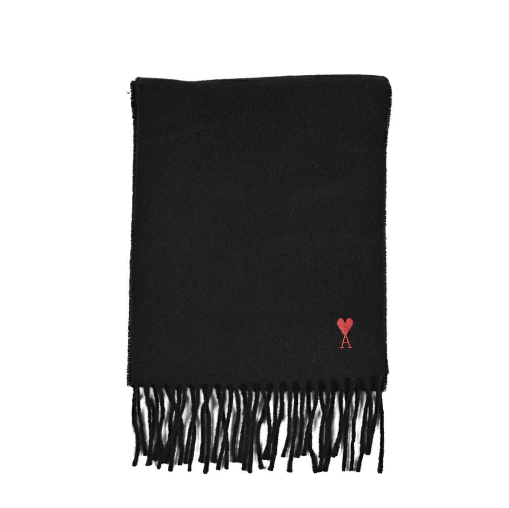 25-26AW AMI PARIS ウール100% ワンポイントロゴマフラー
