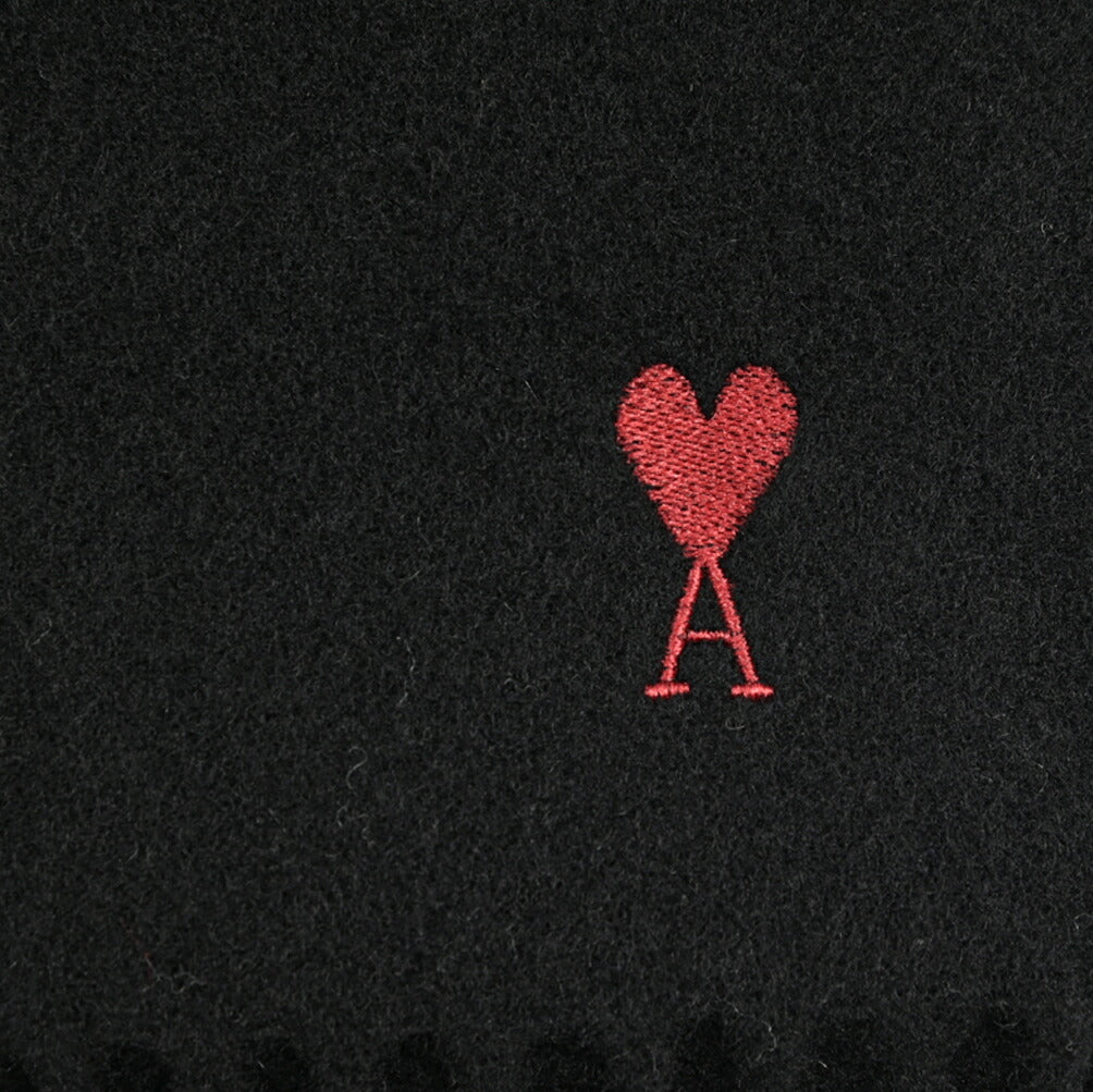 25-26AW AMI PARIS ウール100% ワンポイントロゴマフラー