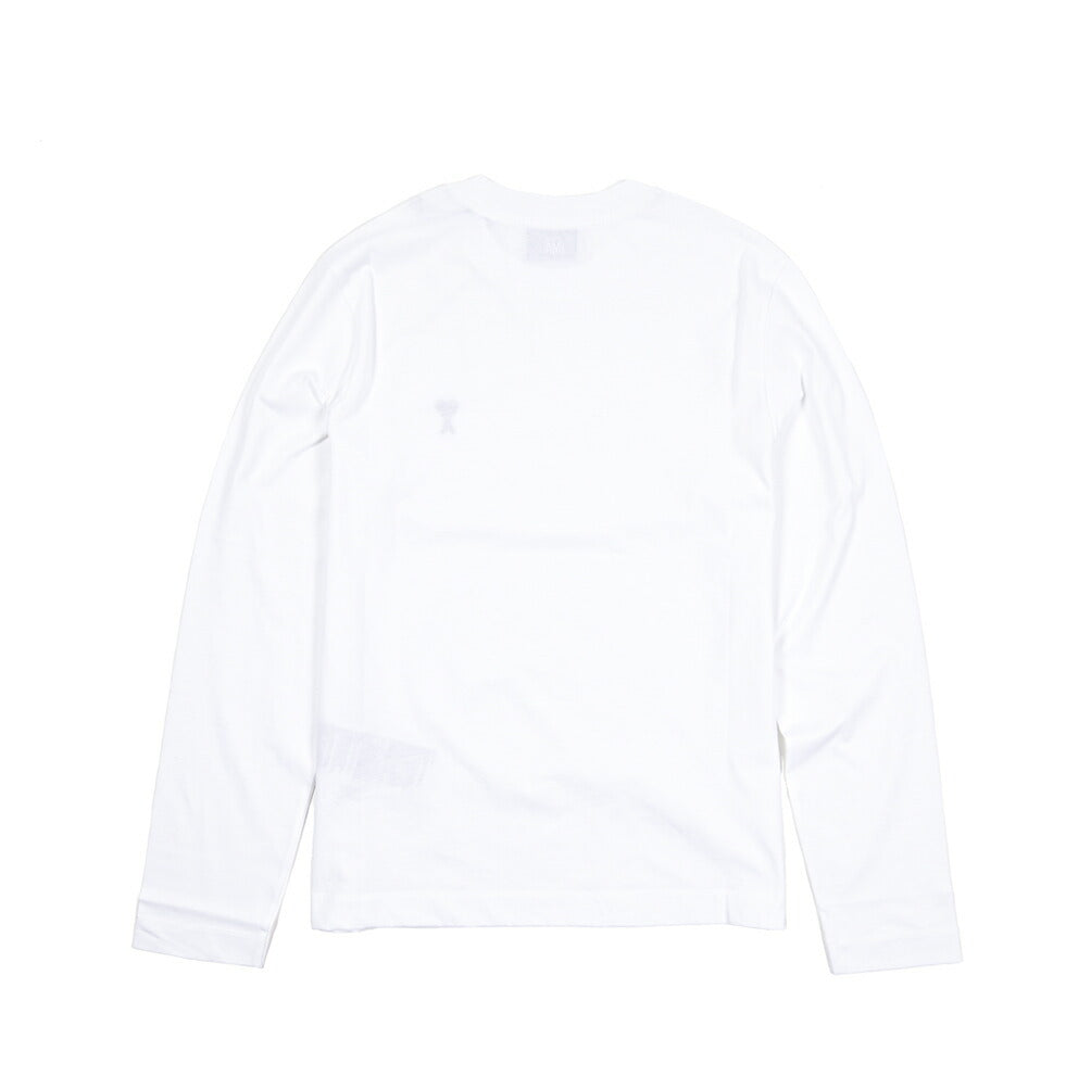 25-26AW AMI PARIS コットン100% ワンポイントロゴ長袖 Tシャツ