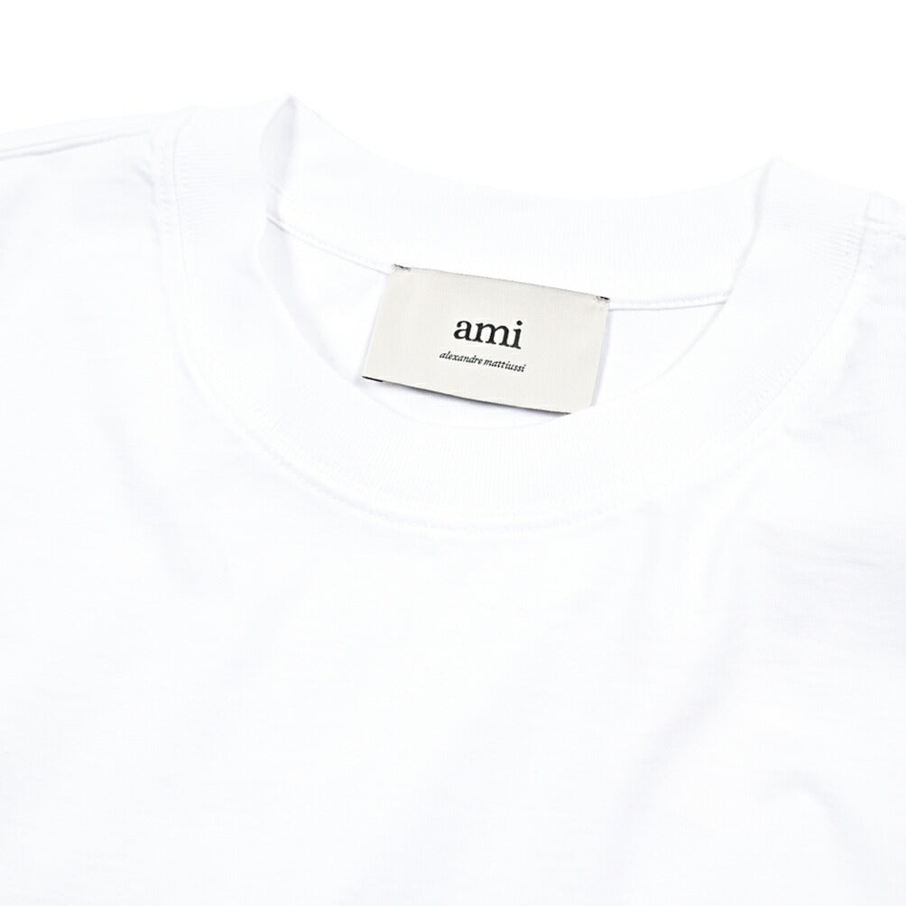 25-26AW AMI PARIS コットン100% ワンポイントロゴ長袖 Tシャツ