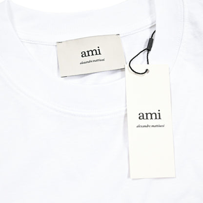 25-26AW AMI PARIS コットン100% ワンポイントロゴ長袖 Tシャツ