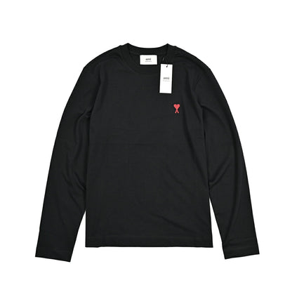 25-26AW AMI PARIS コットン100% ワンポイントロゴ長袖 Tシャツ