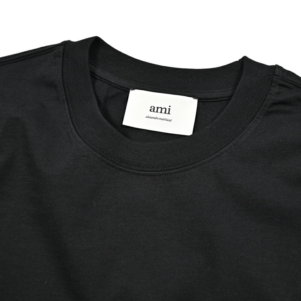 25-26AW AMI PARIS コットン100% ワンポイントロゴ長袖 Tシャツ