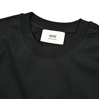 25-26AW AMI PARIS コットン100% ワンポイントロゴ長袖 Tシャツ